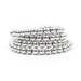Silver Spacers, Metallic Beads, Opaque Czech Glass Beads, Pressed Smooth Round Glass Druks, 4mm x 50pc (0017)