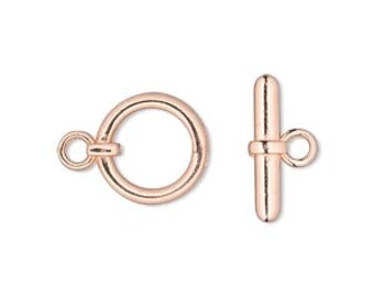 Copper Toggle Clasp, Copper Clasp, smooth, 13mm, 2 each, D569
