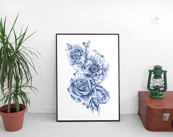 BLOSSOM- drawing art print
