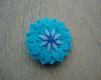 Blue flower Alligator Clip Barrette