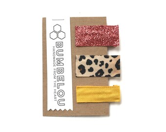 Beelien Clip Set - Magenta and Cheetah