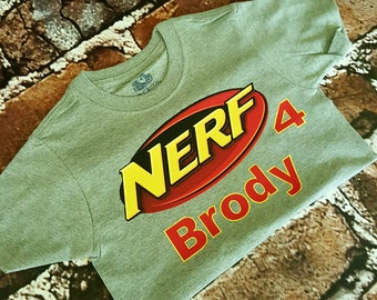 Nerf birthday shirt customized shirt customized onesie nerf shirt