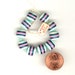10 Rare Vintage Lucite Aqua, Ivory, And Pink Opaque & Translucent Striped Lucite Beads 10mm No. 329A