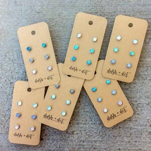 6mm Earring Sets, Custom Order, Surgical Steel Earrings, Kid's Earrings, Moonrock Earrings, Earring Sets