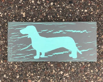 Wood Sign Wall Decor - Mini Dachshund