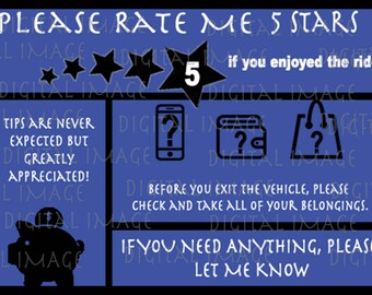 Printable Uber Lyft Sign 5x7