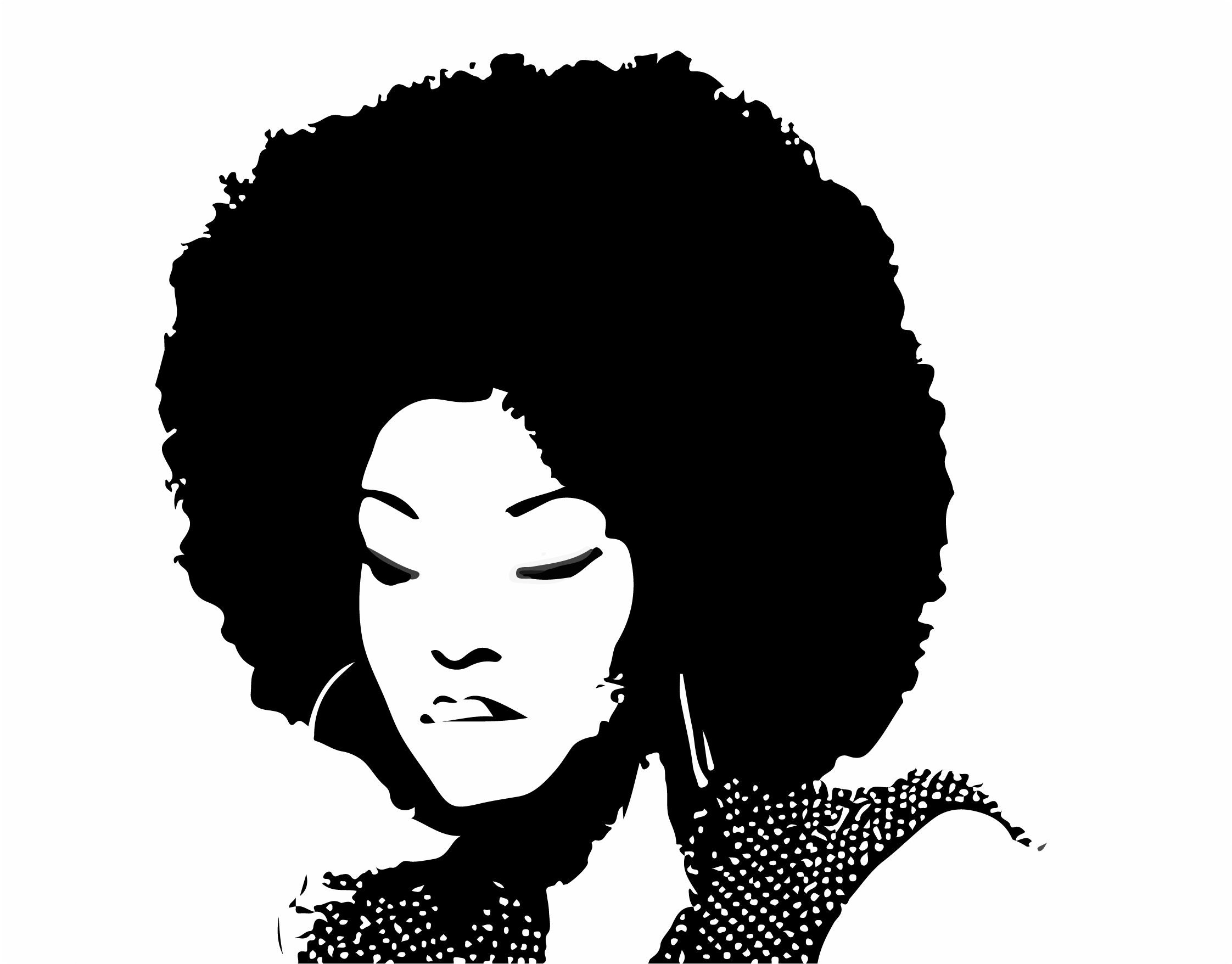 Download Afro svg Afro lady Afro lady Silhouette Afro vector file