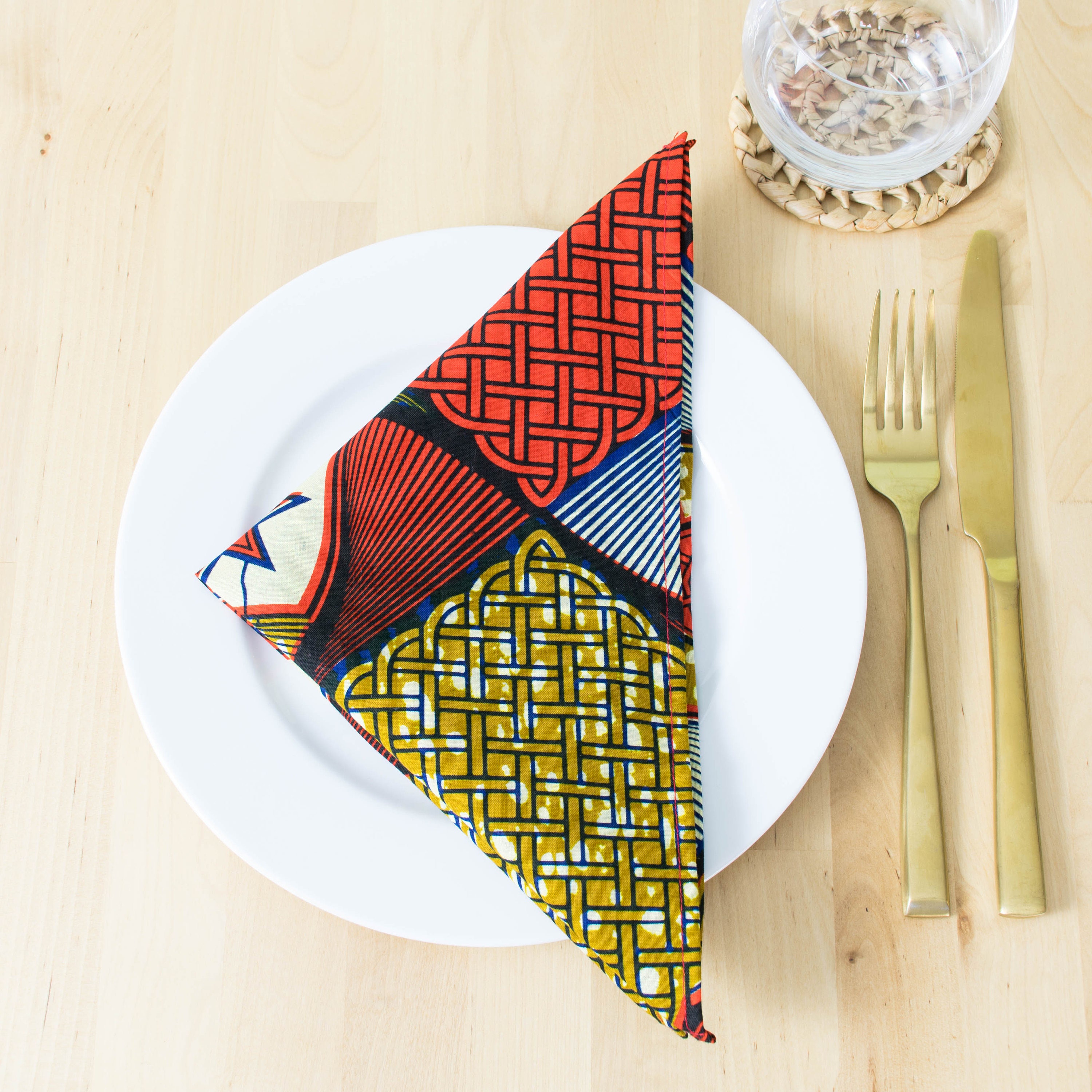 African print napkins set of 4 African fabric napkins