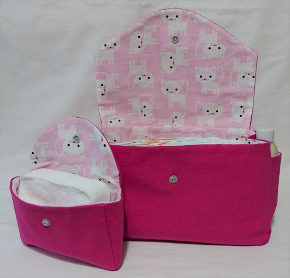 Pouch / toiletry bag baby kittens patterned