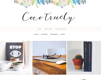 Blogger Template - Premade Blogger Templates - Blogger Template - Responsive blogger Template - blogger Theme - COCO - Instant Download