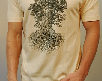 Tree Shirt - Gnarled Tree Tshirt - Men's Graphic Tee - Tree of Life - Scatterbrain Tees - Cool Gifts