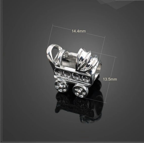 PANDORA Style CHARM / BABY Stroller Pandora Style Charm / Baby Carriage Pandora Style Charm / Charm for Bracelet / European Style Charm