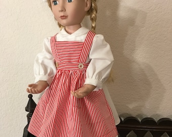 Candy Striper Outfit for 16 inch Doll