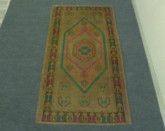 Tribal Boho Rug Bohemian Oushak Rug Handmade Bohemian Rug Turkish Oushak Rug
