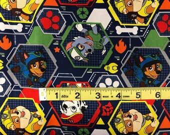 Nick Jr. Paw Patrol Fabric featuring Marshall & many more characters, rescue fabric, cartoon fabric, preschool fabric