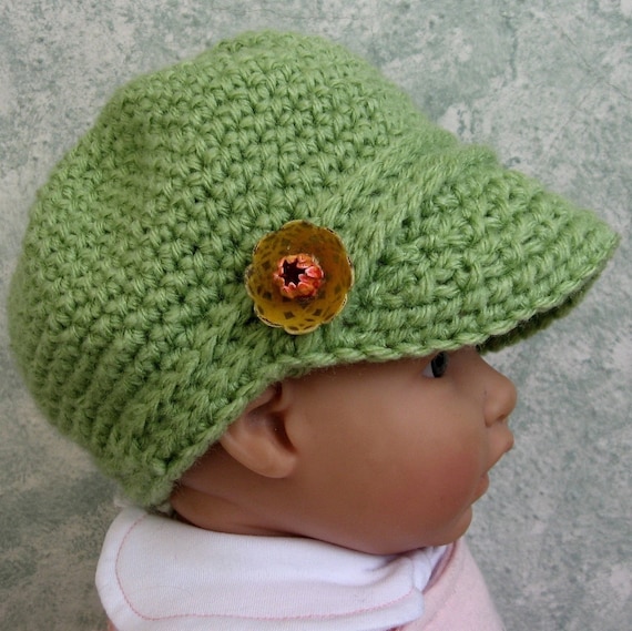 Newsboy Hat Crochet Pattern Infant Toddler Instant Download