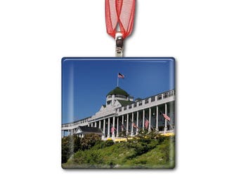Grand Hotel on Mackinac Island - Handmade Glass Photo Ornament