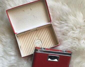 OS / Vintage 1950’s Red Dove Opera Glasses - Binoculars / Pocket-Folding Binoculars / Made in Japan