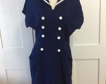 1950/60’s Vintage Sailor Collar Dress TLC