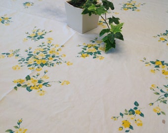 Willendure yellow rose tablecloth