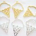 4 pcs Open Back Bezel Charms / Desert / Single Waffle Cone Ice Cream (33mm45mm) AZ635