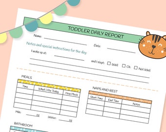 baby daily report sheet