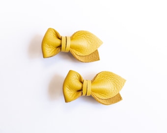 Mini Bows - Canary Yellow