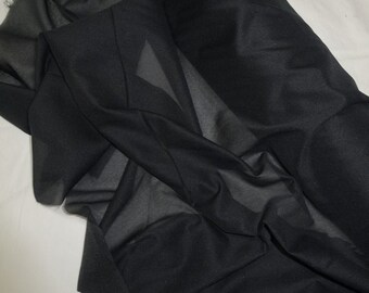 Black sheer fabric | Etsy