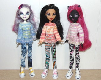 Sweater, Pants, Monster High Sweater, Monster High Pants, Monster High, Monster High clothes, clothes for dolls, doll sweater, doll trousers