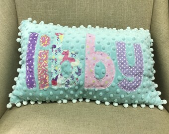 Personalized Pillow Cover- Custom Travel Pillow Case- Throw Pillow Cover -Monogrammed Pillow - Name Pillow