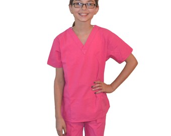 Pink Kids Scrubs for little Doctors and Nurses