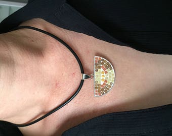 Sterling Silver 925 and micro mosaic