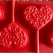 Heart Lollipop Silicone mold Hard Candy Valentine Chocolate mold oven safe