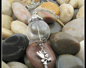 Dandelion Seed Pendant on 30" Chain