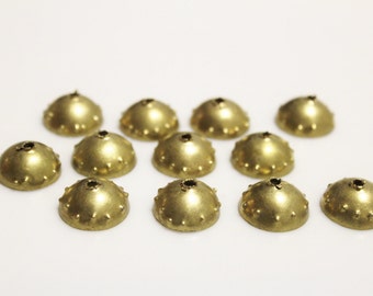 Unusual Ethiopian Brass Bead Cups, African Jewelry Supplies, Unique Beads (*AG30*)