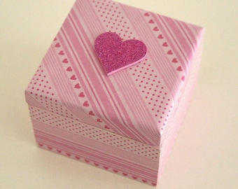 Jewelry box, ring "Glitter heart"