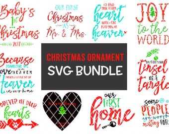 Christmas Ornament SVG Design Bundle - August 2017 Release - Silhouette Cameo - Vinyl - Cricut