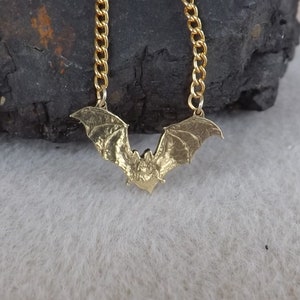 Coin jewellery - lesser horseshoe bat pendant hand-cut from a Polish 2 zlote coin