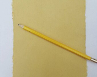 Ten sheets of handmade antique gold abaca kozo paper
