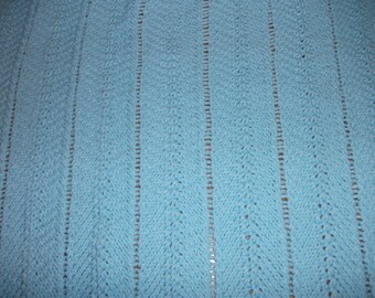 Blue Chevron Baby Blanket