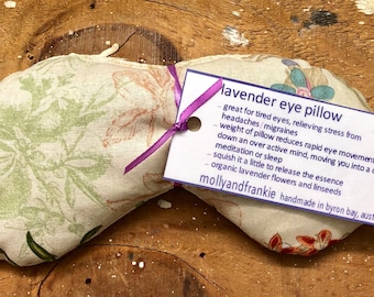 Lavender eye pillow / yoga / meditation / relaxation / organic LAV1122