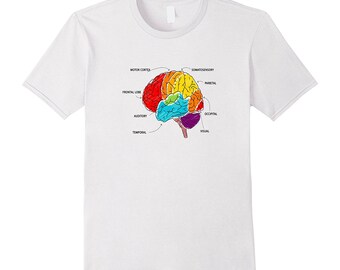 Brain Tee - Anatomy Top - Anatomy Tee Shirt - Human Anatomy Shirt - Brain Shirt - Brain Anatomy Motor Cortex