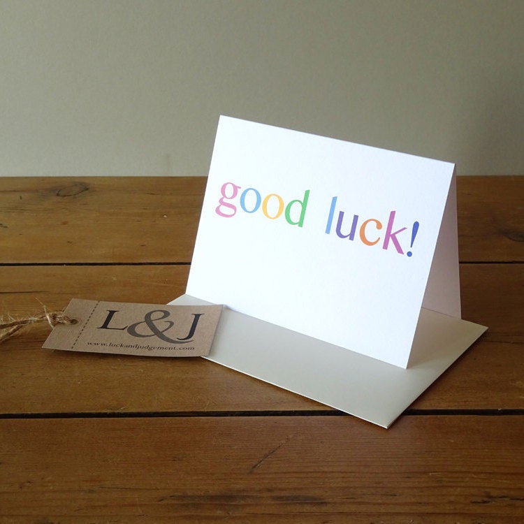 Good Luck Card New Job Card Good Luck Cards Encouragement