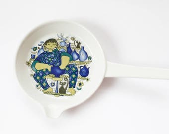 Butter pan from Villeroy Boch, 60s, decor Bjorn Wiinblad 200 years. Vintage Villeroy Boch porcelain