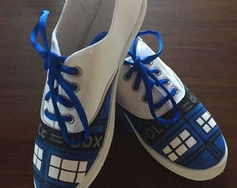 Handmade Doctor Who TARDIS Shoes