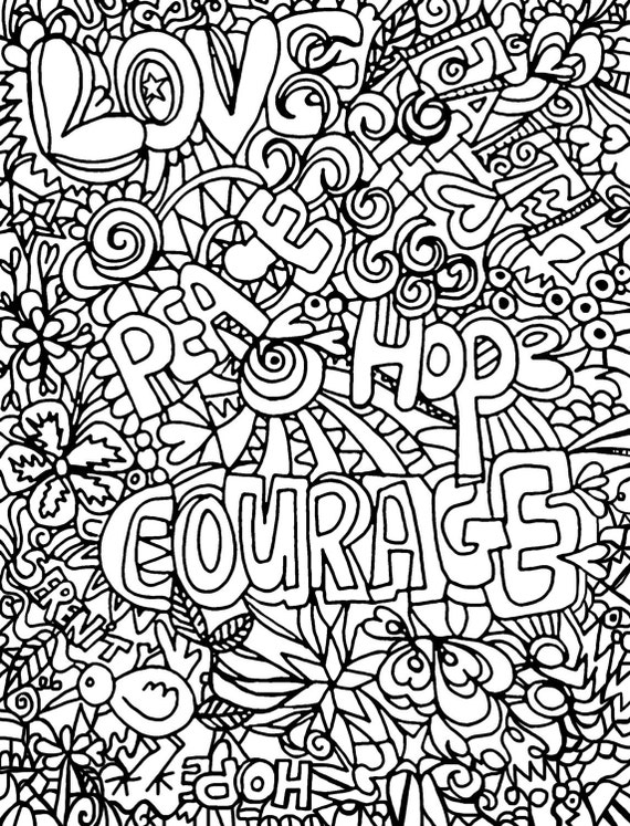 Inspirational Coloring Book Page