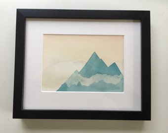Wanderlust-Alaska original watercolor framed