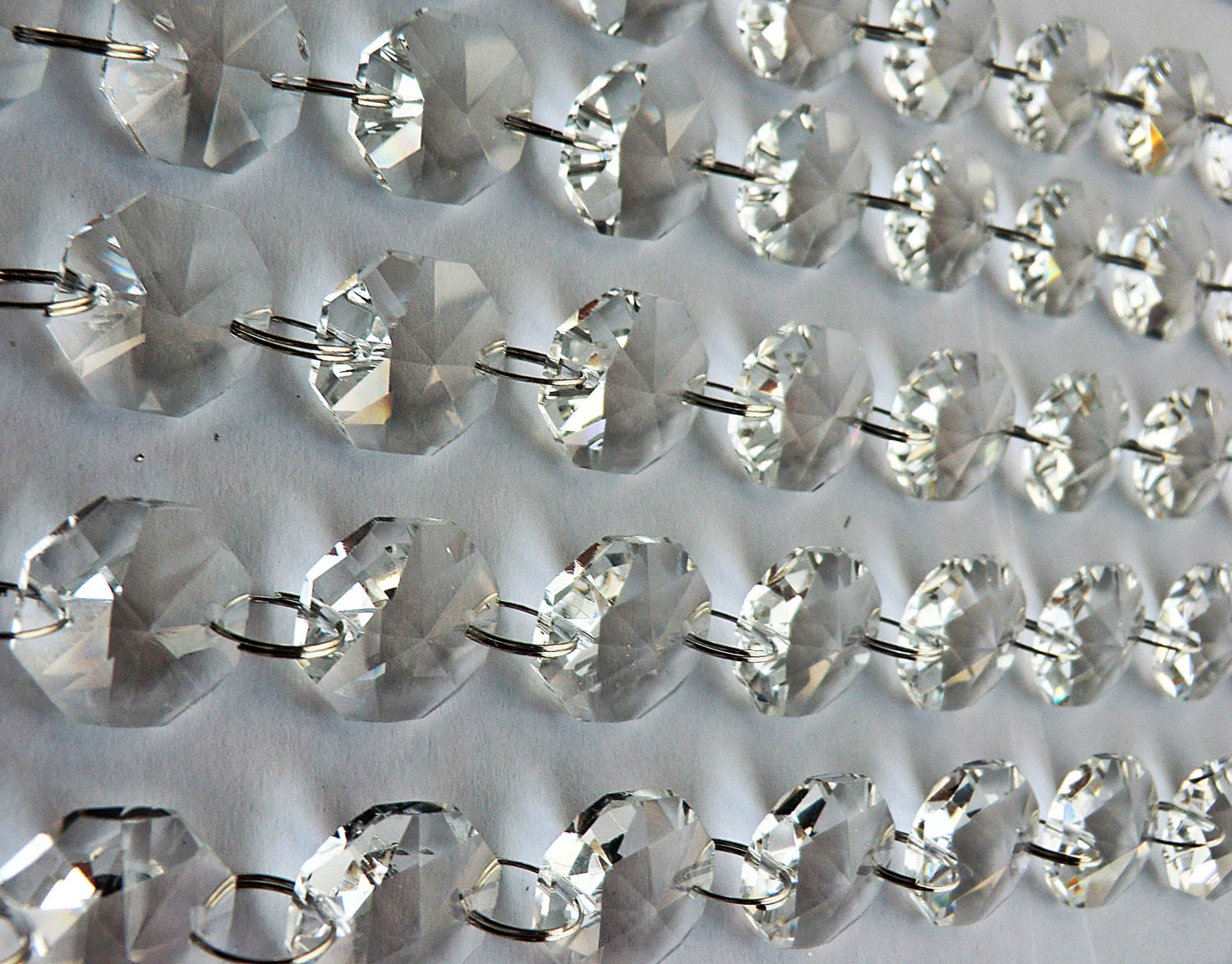 18mm Clear Glass Crystals Octagonal Chandelier Drops Droplets Beads Gallery Photo