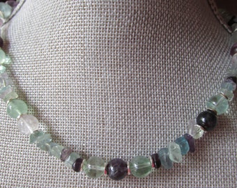 Fluorite Beads & Nuggets Necklace