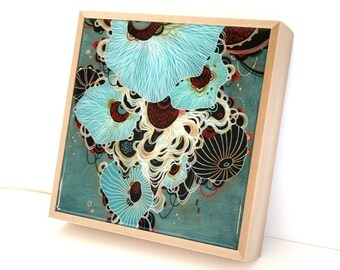 Deluge - Resin-Coated Print on Wood Panel